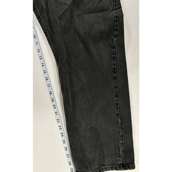 Wrangler Mens Classic Straight Jeans Black Medium Wash Relaxed Fit Denim 42x32 - Picture 6 of 7